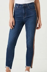 Y2K Abercrombie & Fitch Simone High Rise Jeans Size 27 Rainbow Side Stripe Denim Photo 0