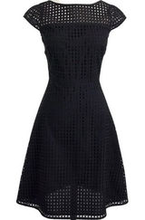 J. Crew Eyelet Dress Black Sleeveless Party Cocktail Dress Size 2 Cap Sleeve‎ Photo 0
