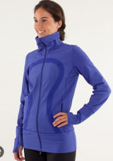 Lululemon In Stride Jacket Magenta Purple zip up Logo sz 6 Photo 0