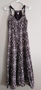 Garnet Hill Maxi Dress Womnes Medium Brown Cream Halter Cotton Gauze Resort Photo 0