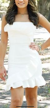 beautiful white cocktail dress Photo 0