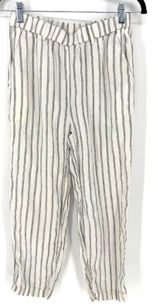 Quince Linen Pants Striped Small White Black Elastic Waist Pockets Sustainable Photo 0