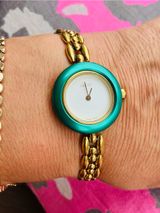 Gucci dressy gold chain Bracelet Watch with Interchangeable Colored Bezels๐๐โค๏ธ๐๐ค Photo 0