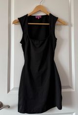 Edikted Open Back Mini Dress Black Photo 0