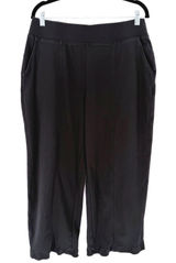 Pact Sweatpants Wide Leg Size L Black Organic Cotton Loungewear Athleisure Photo 0