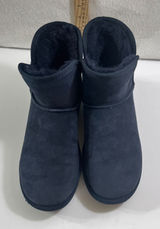 Kirkland Signature Navy Blue Suede Shearling Boots Womens‎ 7 Art 1711735 Photo 0