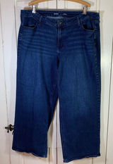 Old Navy High Rise WOW Wide‎ Leg Jeans Dark Wash Size 20 Minimal Casual Everyday Photo 0