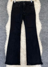Wild Fable Low Rise Flare Black Denim Jeans Y2k Grunge Alt Mallgoth Rocker Photo 0