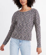 Madewell‎ Top Size XS Multicolored Knit Pleated Puff Shoulders Long Sleeve Photo 0