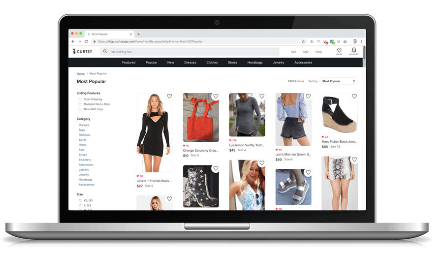 Introducing the Curtsy Website